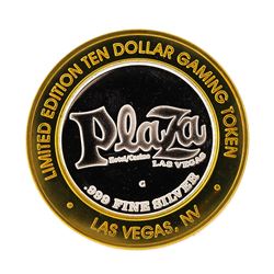 .999 Silver Plaza Hotel & Casino Las Vegas $10 Casino Limited Edition Gaming Tok
