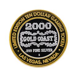 .999 Silver Gold Coast Las Vegas $10 Casino Gaming Token Limited Edition