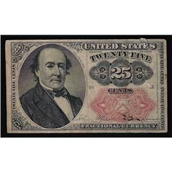 1874 Twenty-Five Cents Fifth Issue Fractional Note - Piece Torn