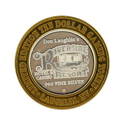 .999 Silver Riverside Resort Hotel & Casino $10 Casino Limited Edition Gaming To