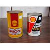 Image 1 : Shell X-100 Motor Oil Tin / Shell Super Plus Multigrade Motor Oil Tin (Both Full)