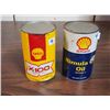Image 1 : Shell X-100 Motor Oil Tin / Shell Rimula C Oil Tin (Both Full)