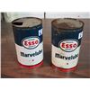 Image 1 : Esso Marvelube Motor Oil Tins (2) (Both Empty)
