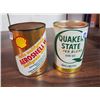 Image 1 : Shell Aeroshell W Tin / Quaker State Super Blend 5W30 Tin (Both Full)