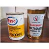 Image 1 : Esso Automatic Transmission Fluid Dexron II Tin / Safeway Multi-Grade Motor Oil Tin (Both Full)