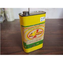 The Western Oil Company, Western 1, Eagle Super Tin, Full (From Moose Jaw, Sask)