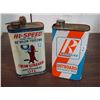 Image 1 : Hi-Speed Cream Separator Oil Tin/ Royalite Outboard Utility Oil Tin (Both Empty)