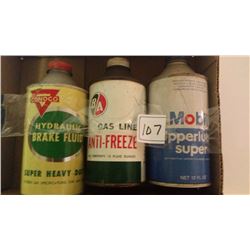 Assorted Cone Top Tins (3) (Conaco, BA, Mobil)