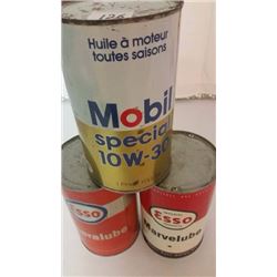 Full Quart Tins (3) (Esso & Mobil)