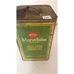 Imperial Red Dot, Marvelube, Square Oil Gallon