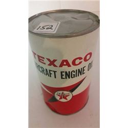 Full Texaco Aircraft Engine Oil Quart