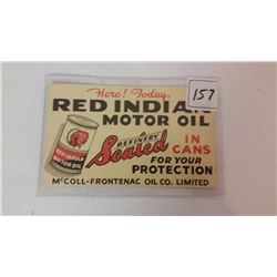 Red Indian Post Card - Unused