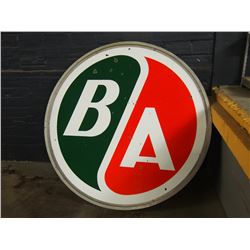 5 1/2 Ft Double Sided BA Porcelain Sign