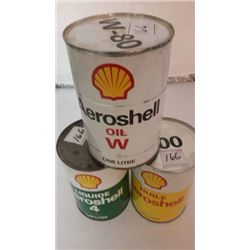 Shell Aviation Tins (3) (2 Full)