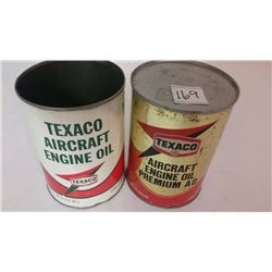 Texaco Aircraft Oil Litres (2) (Empty)