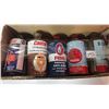 Image 1 : Assorted Cone Top Tins (5) (Castrol, Fisk, Tumbler)