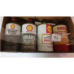 Shell Cone Top Tins (4) (Brake Fluid)