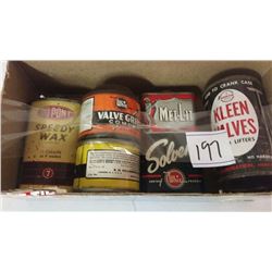 Assorted 4oz Tins (4) (Dupont, Whiz, Metlit, Kleenflo)