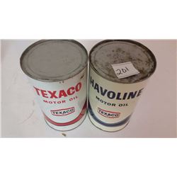 Full Texaco Motor Oil Quarts (2)