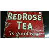 Image 1 : Red Rose Tea' Tin Sign, 24"x18"