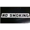 Image 1 : No Smoking Porcelain Sign - 24" - White & Black