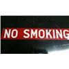 Image 1 : No Smoking Porcelain Sign - 24" - Red & White
