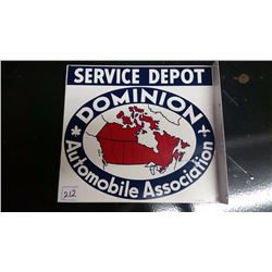 Dominion Automobile Assoc Flonge Sign 12"