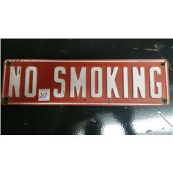 No Smoking Sign - 16" (Tin, Red & White)