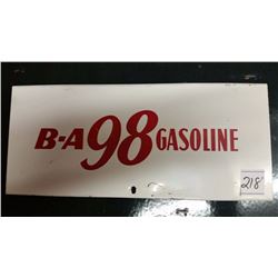 BA Pump Sign - 12" For Bowser Electric Pump