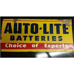 Auto-Lite Batteries Tin Sign 1947 - 29"