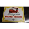 Image 1 : Northwest Fertilizer Tin Sign - 26"
