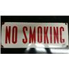 Image 1 : No Smoking Porcelain Sign - 16' White/Red