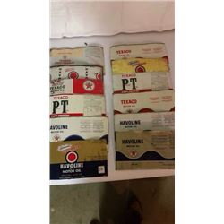 Assorted Texaco Quart Tins, Flattened (12) - Cut Open