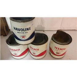 Assortment Of Cut Open Tin Quarts (4 Sets)