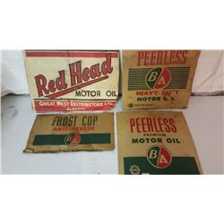 Assorted Cardboard Box Ends (4)