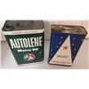 Image 1 : Square Gallon Oil Tins (2) (BA / North Star Oil)