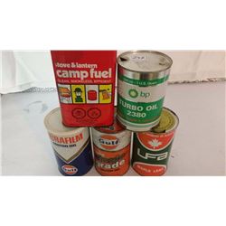 Assorted Quart & Litre Tins (5)