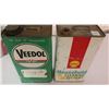 Image 1 : 1 Gal. Square Tins (2) (Veedol & Shell)