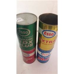 Assorted Empty Esso Quart Tins (4)
