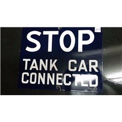 Porcelain Tank Car Sign - 15x12