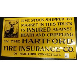 Hartford Insurance Tin Sign - 20x11