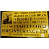 Image 1 : Hartford Insurance Tin Sign - 20x11
