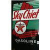 Image 1 : Texaco Sky Chief Porcelain Pump Sign - 18"x12"