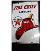 Image 1 : Texaco Fire Chief Porcelain Pump Sign - 18"x12"