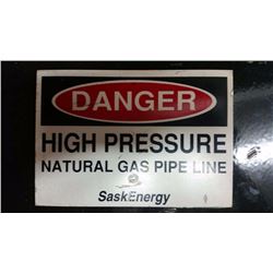 Metal Pipeline Sign - 6"x8"