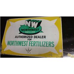Metal Fertilizer Sign - 30"x20"