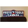 Image 1 : Vintage Proto Tools Hardboard Sign (Nude Lady Logo) - 23"x8"