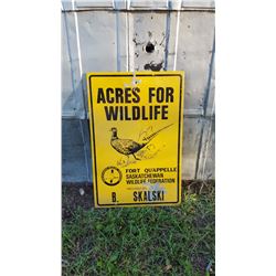 Vintage Acres for Wildlife Sign