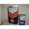 Image 1 : Old Gulf Oil Tins (2) (1 Qt And 1 Gallon)