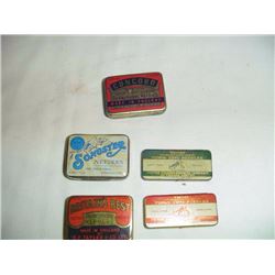 Old Phonograph Needle Tins (5)